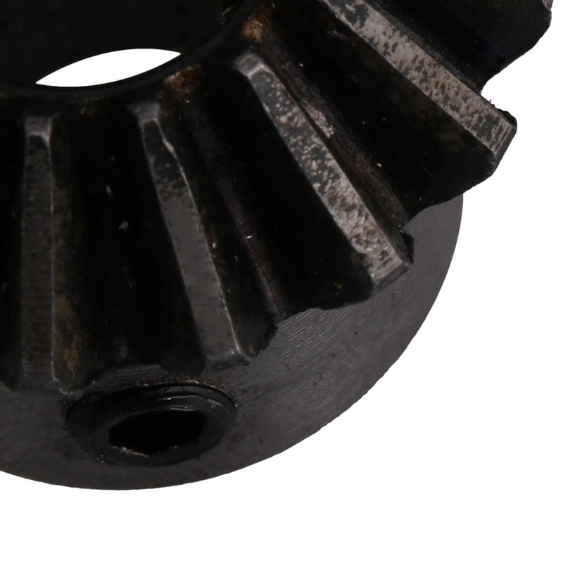 CNBTR 45# Steel 16 Teeth 1.5 Module Silver Black Bevel Gear Wheel 10mm Hole Dia D25.5 x H18mm - Image 5